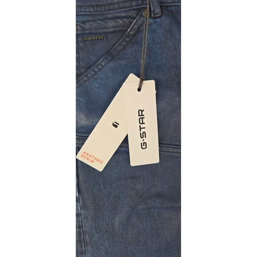 G Star RAW MOTO 3D SLIM WMN Jeans Faded Cerulean Skin Size 27x30‎ Zippers